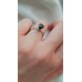 Λευκόχρυσο δαχτυλίδι μονόπετρο Κ18 με black diamond